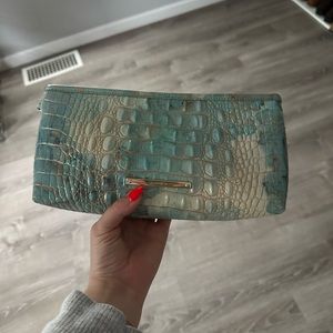 BRAHMIN blue clutch wristlet